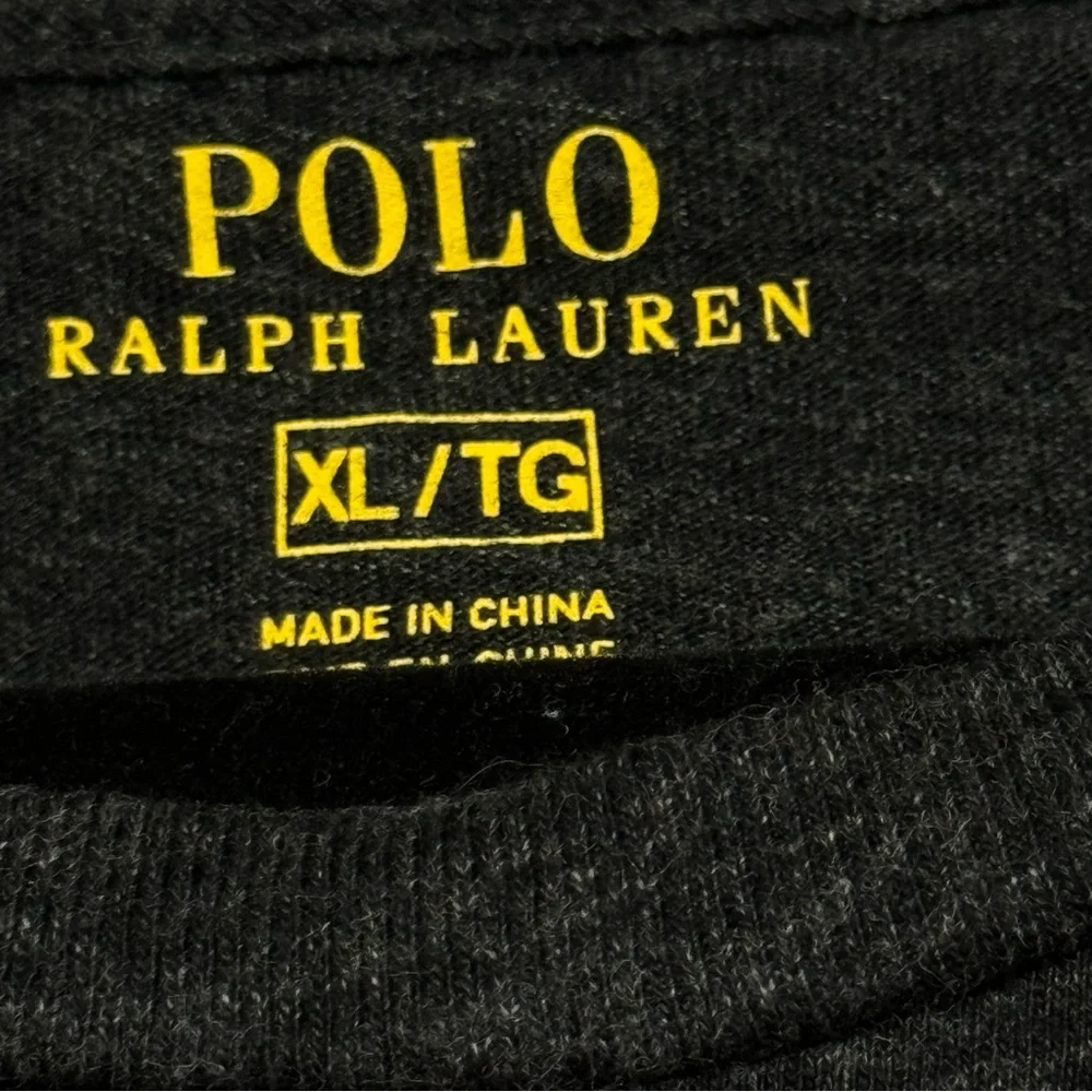 Polo by‎ Ralph Lauren Charcoal Tee T-Shirt Size XL Excellent